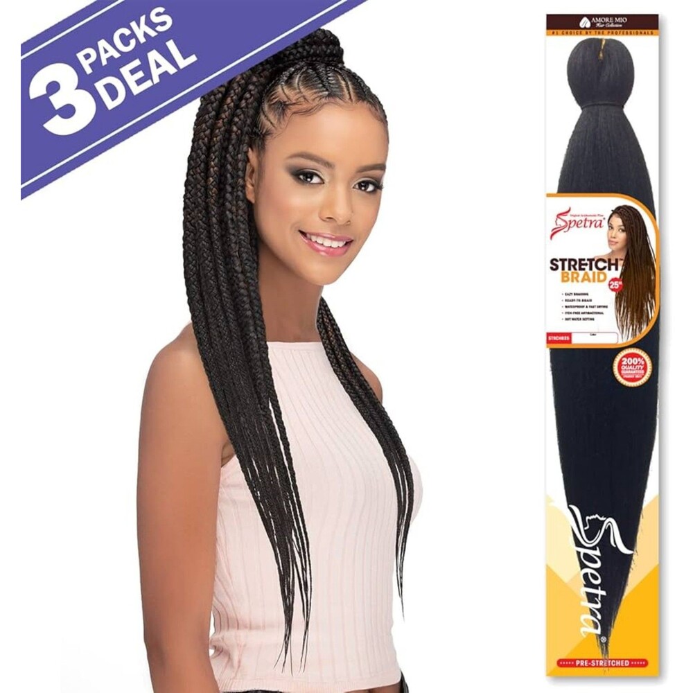 3 Pack Pre-Stretched 25" Hair Extensions NEW